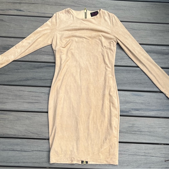 Hot Miami Styles; Nude Tone; Y2K Bodycon Dress; NWOT; Gold Tone Hardware - Picture 4 of 8